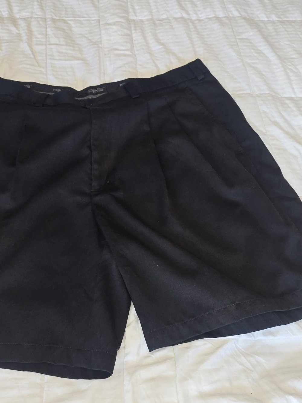 Ping Black Flat-Front Men's Golf Shorts